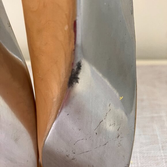 Vintage Scandinavian Style Twist Candle Holders - Silver Tone Metal - Picture 4 of 12